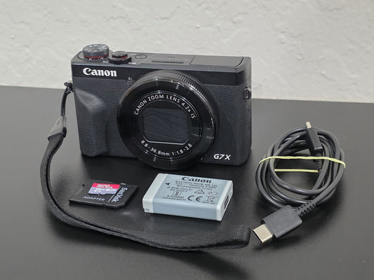 Canon PowerShot G7X Mark III – 20.1MP Point & Shoot Digital Camera – Black